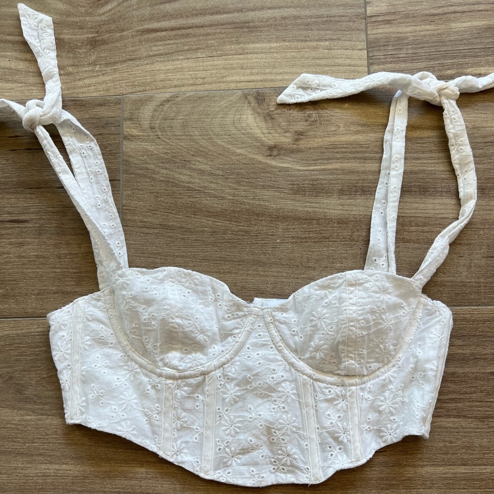 Tiger Mist Lace Bustier Top